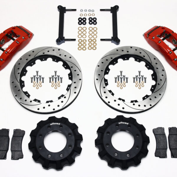Wilwood TC6R Front Kit 16.00in Drilled Red 1999-2010 GM H2 Truck/SUV 2500
