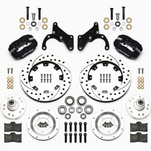 Wilwood Forged Dynalite Front Kit 12.19in Drilled 69-70 Impala Drum/Disc 69-82 Vette