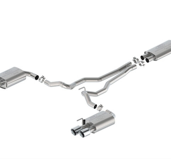 Ford Racing 2024 Mustang 5.0L Touring Non-Active Cat-Back Exhaust w/GT Valance - Chrome Tip