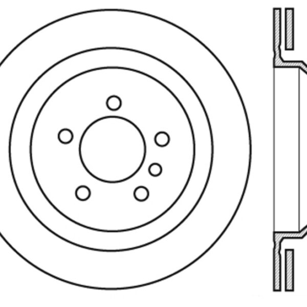 StopTech 98-02 BMW Z3 Drilled Left Rear Rotor