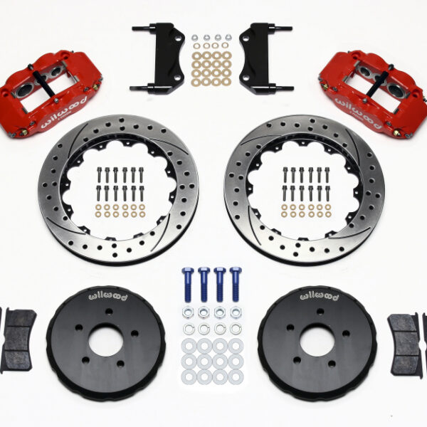Wilwood Narrow Superlite 6R Front Hat Kit 13.06in Drill Red Nissan 350Z/Fiti G35