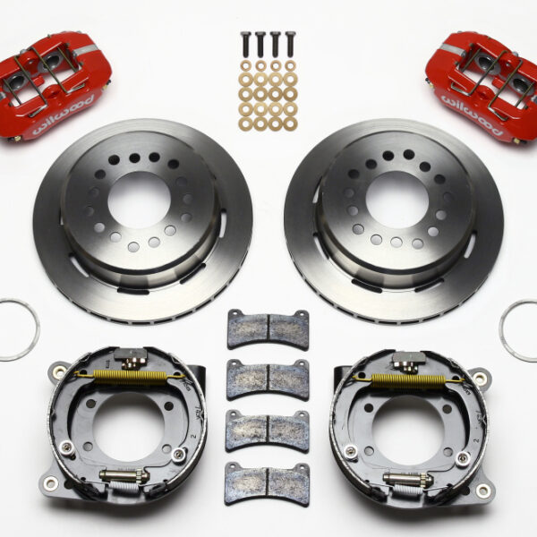 Wilwood Dynapro Low-Profile 11.00in P-Brake Kit - Red Ford 8.8 w/2.50in Offset-5 Lug