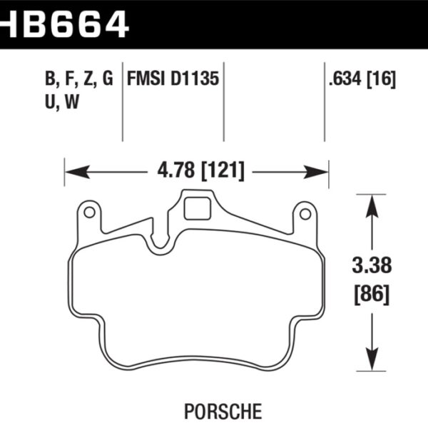Hawk 06-14 Porsche Cayman Rear HPS 5.0 Brake Pads