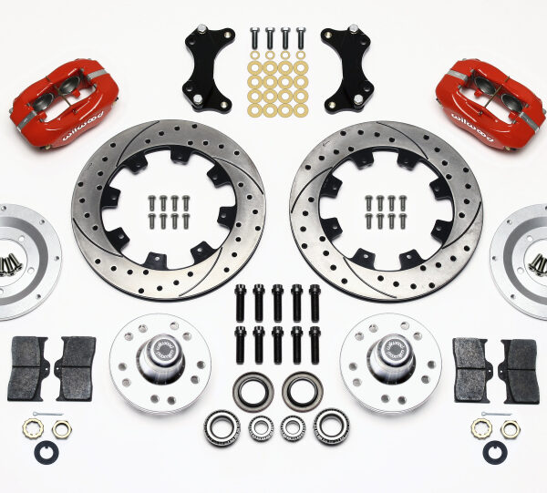 Wilwood Forged Dynalite Front Kit 12.19in Drilled-Red WWE ProSpindle