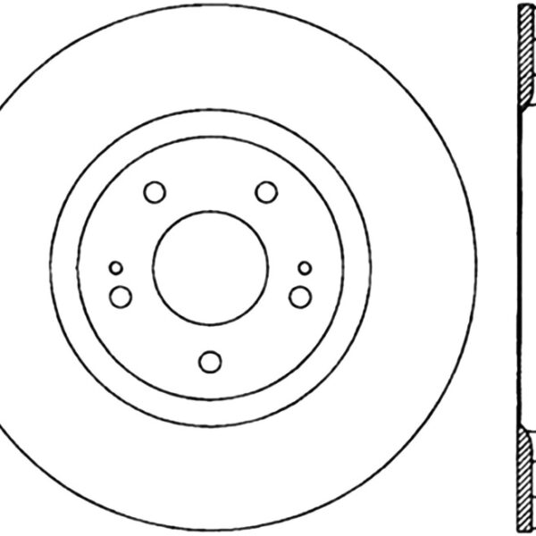 StopTech 03-06 Mitsubishi Lancer Evo AWD Drilled Right Front Rotor