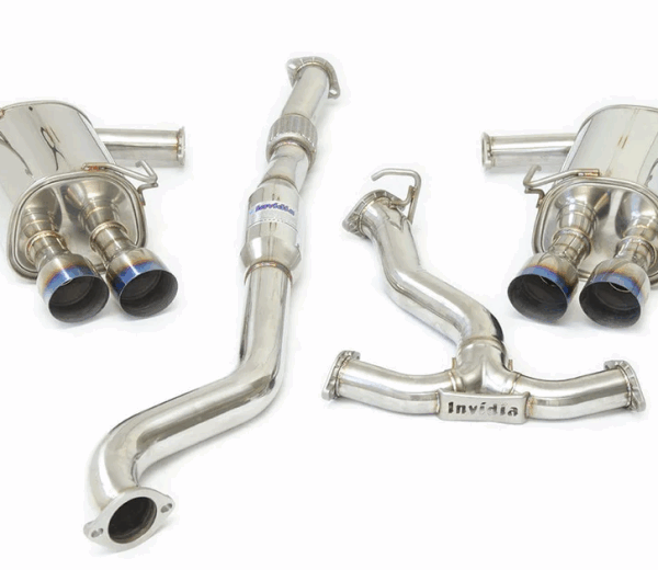 Invidia 2022+ Subaru WRX Q300 Single Layer Titanium Burnt Quad Tip Cat-back Exhaust