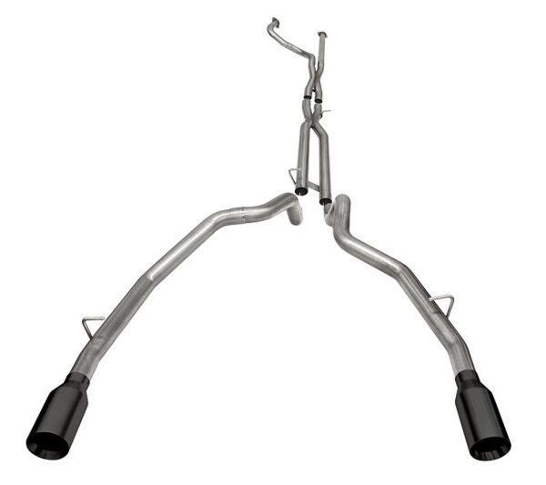 Corsa 2021-2024 Dodge Ram TRX Crew Cab Baja Catback Exhaust Dual Rear Black Tip
