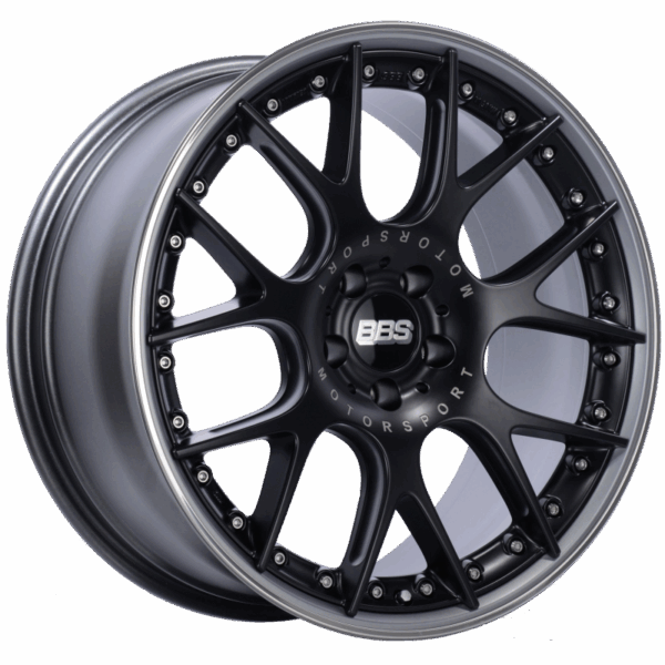 BBS CH-RII 20x9 5x120 ET25 Satin Black Center Platinum Lip SS Rim Prot Wheel -82mm PFS/Clip Req