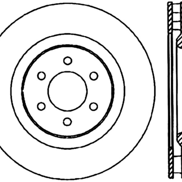 StopTech 92-02 Dodge Viper Drilled Front Right Cryo Rotor