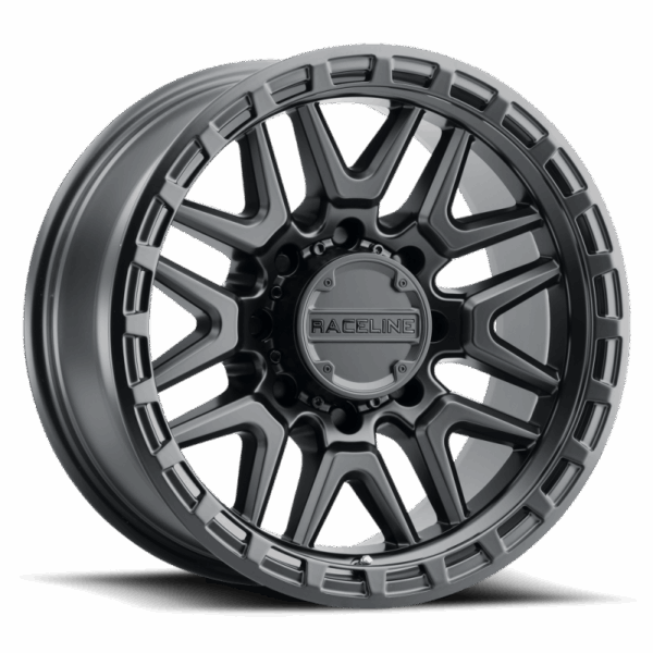 Raceline 953B Krank 18x9in / 6x139.7 BP / 18mm Offset / 106.1mm Bore - Satin Black Wheel