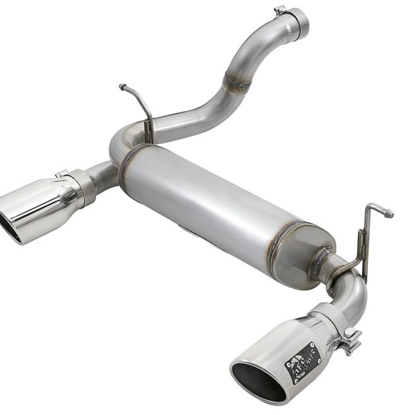aFe Rebel Series 2.5in 409 SS Axle-Back Exhaust w/ Polished Tips 2018+ Jeep Wrangler (JL) V6 3.6L