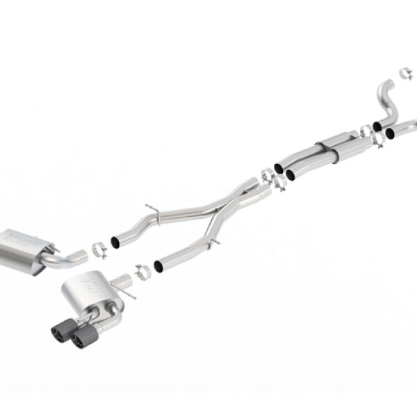 Borla 16-17 Chevy Camaro 6.2L 4in Dual Carbon Fiber Tips Dual Split Exit S-Type Catback Exhaust