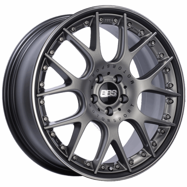 BBS CH-RII 20x8.5 5x112 ET42 Satin Platinum Center Black Lip SS Rim Prot Wheel -82mm PFS/Clip Req