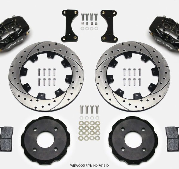 Wilwood Forged Dynalite Front Hat Kit 12.19in Drilled 2002 Mitsubishi Lancer