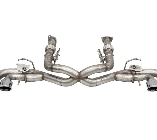 Corsa 2020-2024 Corvette C8 3in Valved Cat-Back 4.5in Pol Quad Tips - Fits Factory NPP Exhaust w/AFM