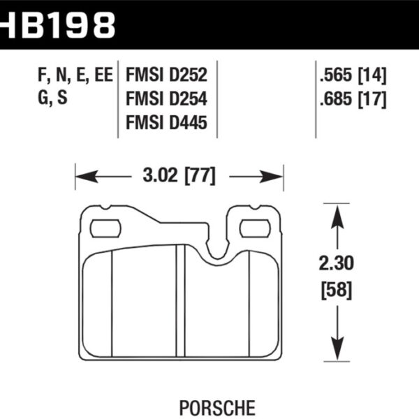 Hawk 87-89 Porsche 924 2.5L S Rear ER-1 Brake Pads