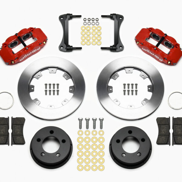 Wilwood Narrow Superlite 4R Front Kit 12.19in Drilled Red 87-89 Jeep YJ