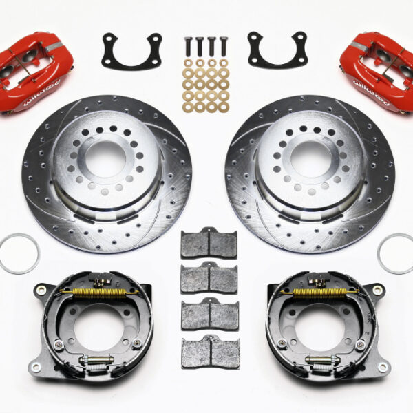Wilwood Forged Dynalite P/S P-B Kit Drill-Zinc Red New Big Ford 2.50in Offset