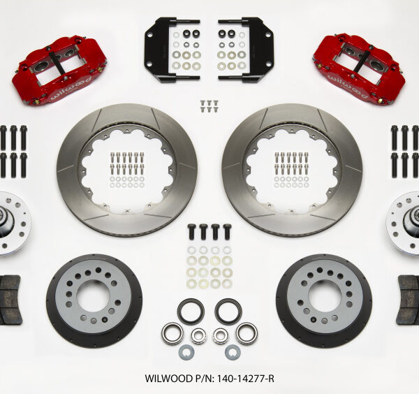 Wilwood Narrow Superlite 6R Front Hub Kit 14.00in Red Magnum Force Drop Spindle