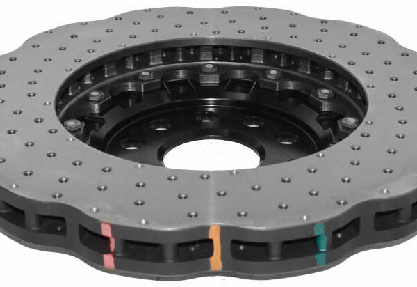 DBA 15-21 Audi S3 Front 5000 Series Drilled Rotor w/Black Hat