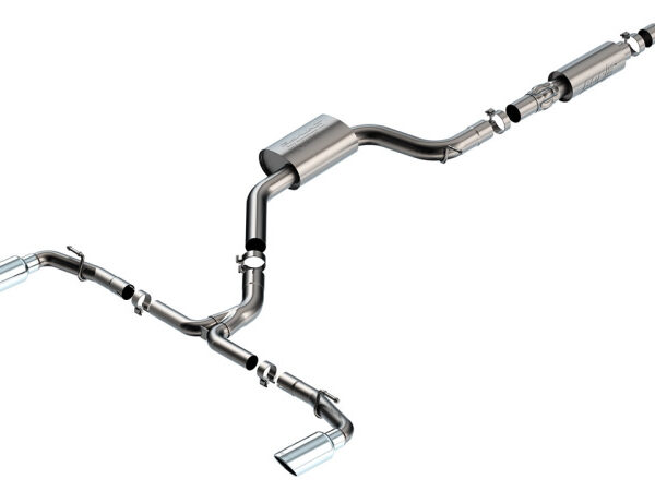 Borla 22-23 Volkswagen Golf GTI 2.0L AT/MT 3inch S-Type Cat-Back Exhaust - 4in Split Single Tips