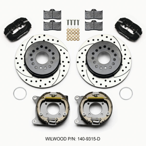 Wilwood Forged Dynalite P/S Park Brake Kit Drilled 12 Bolt 2.75in offset Staggered Shock