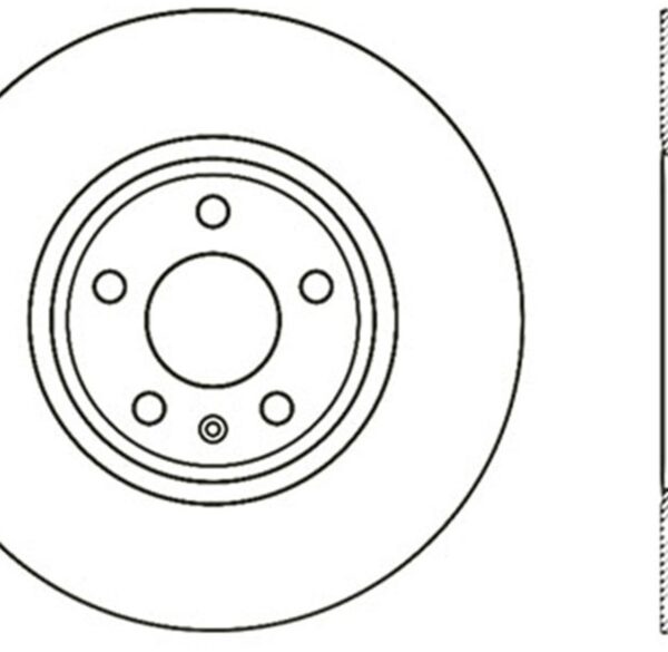 StopTech 08-11 Audi A5 Quattro / 09-12 Audi A4 Quattro Sport Cryo Drilled Left Front Rotor