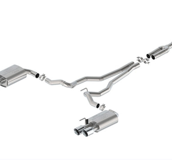 Ford Racing 2024 Mustang 2.3L Touring Non-Active Cat-Back Exhaust w/GT Valance - Chrome Tip