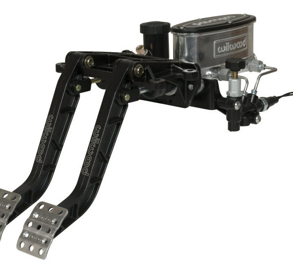 Wilwood Adjustable-Tandem Dual Pedal - Brake / Clutch - Fwd. Swing Mount - 6.25:1 - Black E-Coat