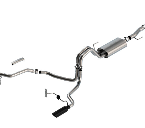 Borla F-150 2021 5.0L 2dr RC SB (122.8 WB) XL/XLT 3/2.25 SRE Cat-Back S-Type Black Chrome Tips