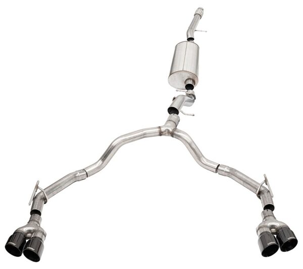 Corsa 2021-2023 Suburban / Yukon XL 6.2L 4WD Dual Rear 3in to 2.75in Sport Cat-Back DW 4in BLK Tips