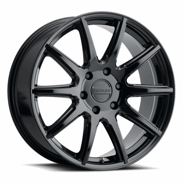 Raceline 159B Spike 20x8.5in / 6x135 BP / 35mm Offset / 87.1mm Bore - Gloss Black Wheel