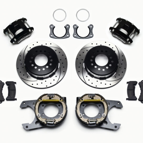 Wilwood D154 P/S Park Brake Kit Drilled New Big Ford 2.50in Off Staggerd Mount
