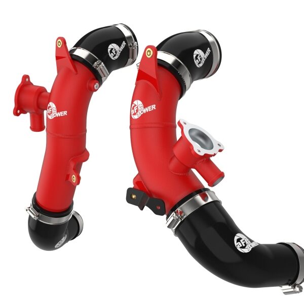 aFe 23-24 Toyota Sequoia V6-3.4L Hybrid BladeRunner 2.5in Aluminum Hot Charge Pipe - Red