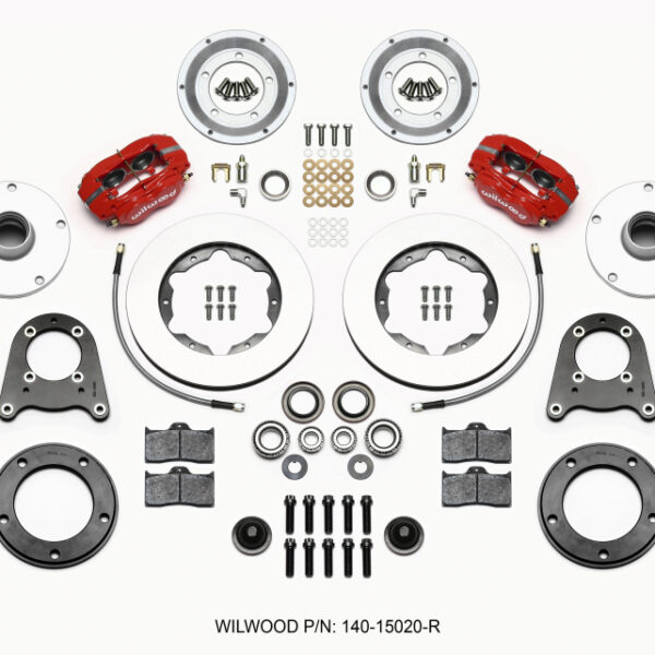 Wilwood Forged Dynalite-M Front Kit 10.75in Red 1950-1955 MG-TD/TF
