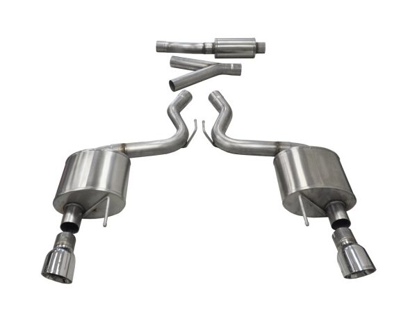 Corsa 2015-2017 Ford Mustang EcoBoost 2.3T Sport 3in Cat-Back Dual Rear Exit Polished Tips