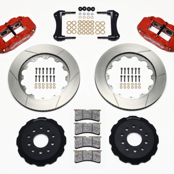 Wilwood Narrow Superlite 6R Front Hat Kit 14.00in Red 88-93 Corvette C4