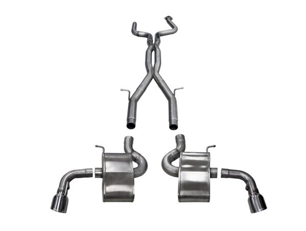 Corsa 16-18 Chevy Camaro SS 6.2L Xtreme 2.75in Cat-Back Dual Rear Exit w/ Single 4.5in Polis