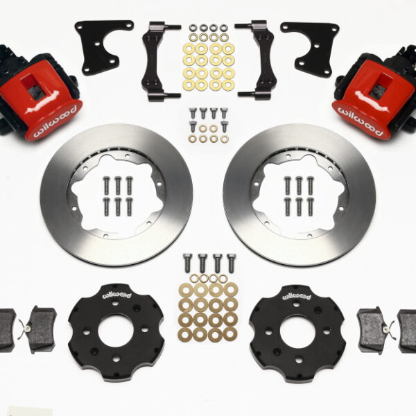 Wilwood Combination Parking Brake Rear Kit 11.00in Red Civic / Integra Drum 2.71 Hub Offset