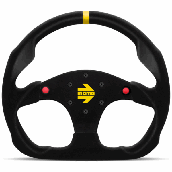 Momo MOD30 Buttons Steering Wheel 320 mm -  Black Suede/Black Spokes/1 Stripe