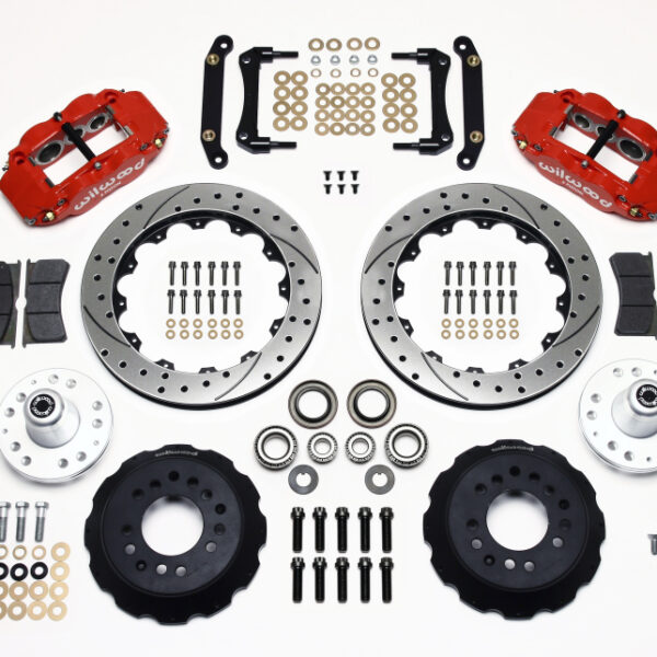 Wilwood Narrow Superlite 6R Front Hub Kit 12.88in Drill Red 79-81 Camaro