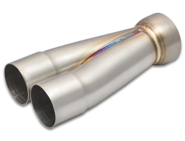 Vibrant 2-1 SS Merge Collectors (2-1/4in Inlet Slipover ID 3in Outlet OD) - Sold Individually