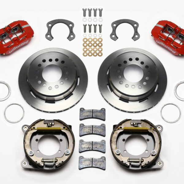 Wilwood Dynapro Low-Profile 11.00in P-Brake Kit - Red Ford 8.8 Special w/2.50in Offset-5 Lug