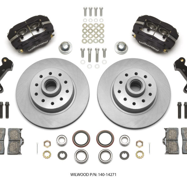 Wilwood Forged Dynalite Front Kit 11.03in 1 PC Rotor&Hub 74-80 Pinto/Mustang II Disc Spindle only