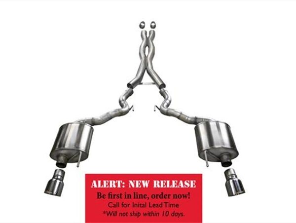 Corsa 2015-2017 Ford Mustang GT Convertible 5.0L V8 Polished Sport Cat-Back Dual Rear Exit