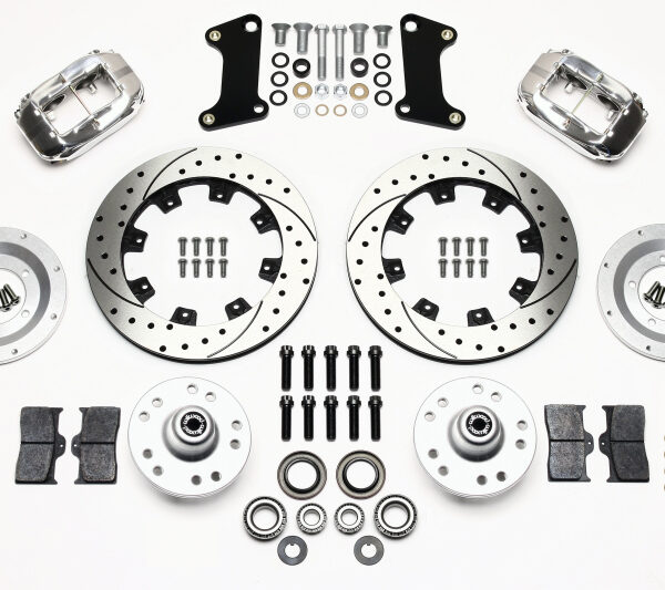 Wilwood Forged Dynalite Front Kit 12.19in Drilled Polished 67-69 Camaro 64-72 Nova Chevelle