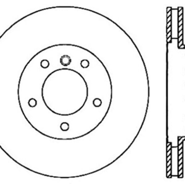 StopTech 04-10 BMW 5-Series & 6-Series Drilled Left Front Rotor