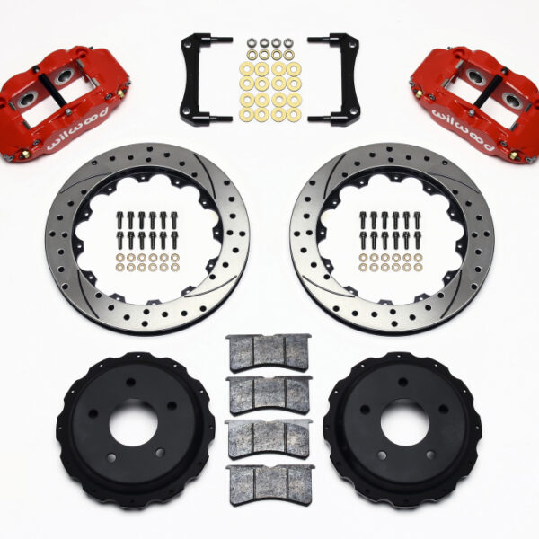 Wilwood Narrow Superlite 4R Rear Kit 12.88in Drilled Red 98-02 Camaro/Firebird