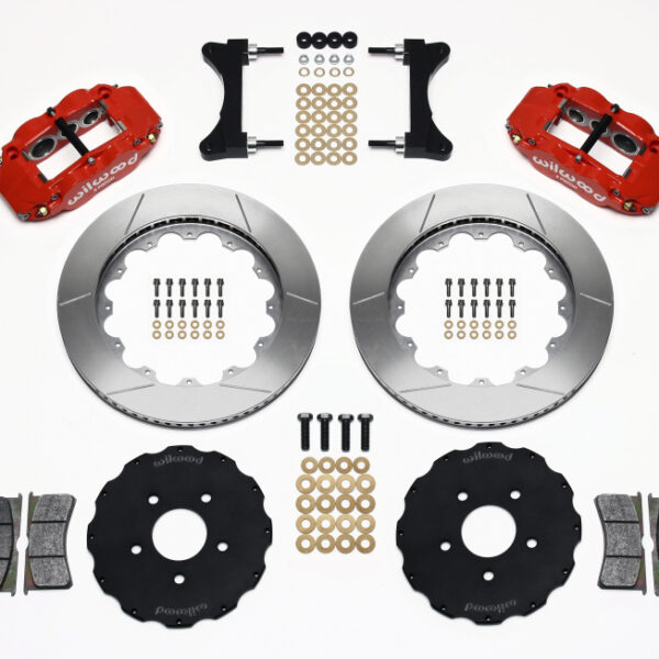 Wilwood Narrow Superlite 6R Front Hat Kit 14.00in Red Mitsubishi EVO VIII