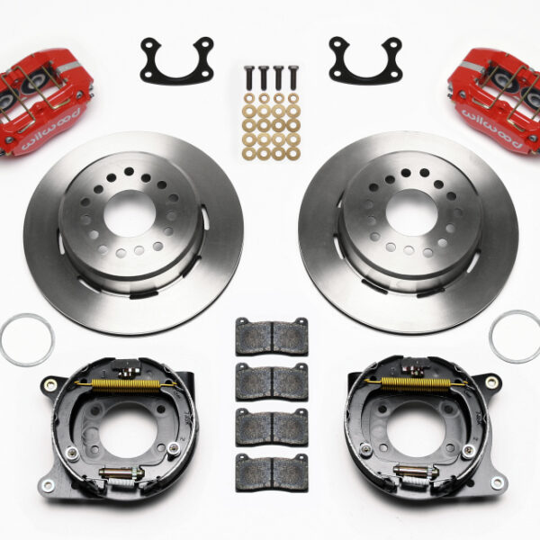 Wilwood Dynapro Dust-Boot P/S Park Brake Kit Red Small Ford 2.50in Offset